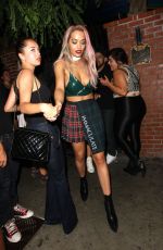 RITA ORA Leaves The Abbey in Los Angeles 08/28/2015