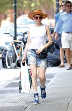ROSE MCGOWAN in Jeans Shorts Out Shopping in New York 03/08/2015