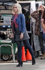 ROSE MCIVER on the Set of Izombie in Vancouver 08/26/2015