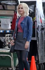 ROSE MCIVER on the Set of Izombie in Vancouver 08/26/2015
