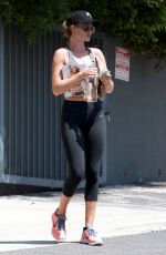 ROSIE HUNTINGTON-WHITELEY in Tights Leaves a Gym in Los Angeles 08/24/2015