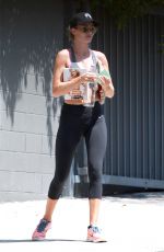 ROSIE HUNTINGTON-WHITELEY in Tights Leaves a Gym in Los Angeles 08/24/2015