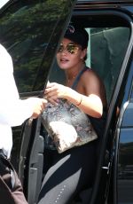 ROSIE HUNTINGTON-WHITELEY in Tights Leaves a Gym in Los Angeles 08/24/2015