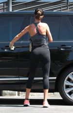 ROSIE HUNTINGTON-WHITELEY in Tights Leaves a Gym in Los Angeles 08/24/2015