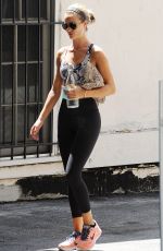 ROSIE HUNTINGTON-WHITELEY in Tights Leaves a Gym in Los Angeles 08/26/2015