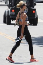 ROSIE HUNTINGTON-WHITELEY in Tights Leaves a Gym in Los Angeles 08/26/2015