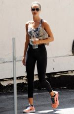 ROSIE HUNTINGTON-WHITELEY in Tights Leaves a Gym in Los Angeles 08/26/2015