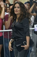 SALMA HAYEK Arrives at Apple Store in New York 08/06/2015