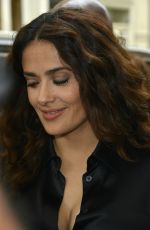SALMA HAYEK Arrives at Apple Store in New York 08/06/2015