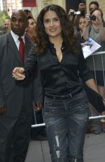 SALMA HAYEK Arrives at Apple Store in New York 08/06/2015