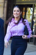 SALMA HAYEK Leaves an Office in Brooklyn 08/04/2015