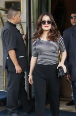 SALMA HAYEK Leaves Her Hotel in New York 08/05/2015