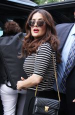 SALMA HAYEK Leaves Her Hotel in New York 08/05/2015