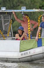 SALMA HAYEK Ttakes a Boat Ride on Vacation in Hawaii 08/20/2015