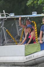 SALMA HAYEK Ttakes a Boat Ride on Vacation in Hawaii 08/20/2015