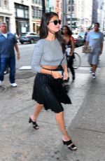 SELENA GOMEZ Out and About in New York 08/19/2015