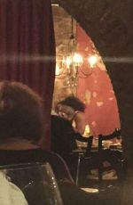 SERENA WILLIAMS and Drake Kiss and Cuddle at a Restaurant in Cincinnati 08/23/2015