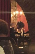 SERENA WILLIAMS and Drake Kiss and Cuddle at a Restaurant in Cincinnati 08/23/2015