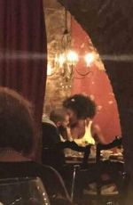 SERENA WILLIAMS and Drake Kiss and Cuddle at a Restaurant in Cincinnati 08/23/2015