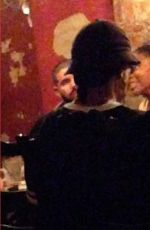 SERENA WILLIAMS and Drake Kiss and Cuddle at a Restaurant in Cincinnati 08/23/2015