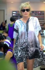 SHARON STONE at a Nail Salon in Los Angeles 08/12/2015