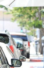 SHARON STONE Picking Up Her Car at Valet Parking