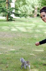 STEPHANIE DAVIS in Tights Workout in a Park in Manchester 07/29/2015