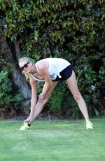 STEPHANIE PRATT Working Out at a Park in Hollywood 07/25/2015