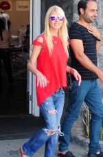 TARA REID in Ripped Jeans Out and About in Los Angeles 08/03/2015
