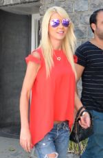 TARA REID in Ripped Jeans Out and About in Los Angeles 08/03/2015