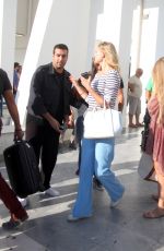 TONI GARRN Arrives at Airport in Mykonos 08/21/2015