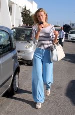 TONI GARRN Arrives at Airport in Mykonos 08/21/2015