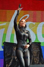 TULISA CONTOSTAVLOS in Rubber Catsuit Performs at Brighton Gay Pride 08/01/2015
