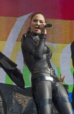 TULISA CONTOSTAVLOS in Rubber Catsuit Performs at Brighton Gay Pride 08/01/2015
