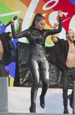 TULISA CONTOSTAVLOS in Rubber Catsuit Performs at Brighton Gay Pride 08/01/2015