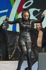 TULISA CONTOSTAVLOS in Rubber Catsuit Performs at Brighton Gay Pride 08/01/2015