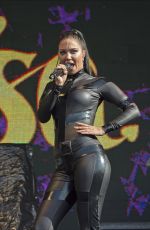 TULISA CONTOSTAVLOS in Rubber Catsuit Performs at Brighton Gay Pride 08/01/2015