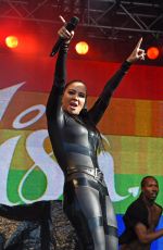 TULISA CONTOSTAVLOS in Rubber Catsuit Performs at Brighton Gay Pride 08/01/2015