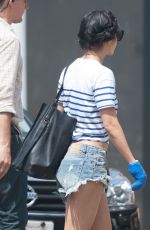 VANESSA HUDGENS in Cut-off Leaves Her House in Studio City 08/22/2015