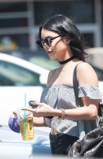 VANESSA HUDGENS Leaves Starbucks in Los Angeles 08/13/2015