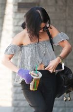 VANESSA HUDGENS Leaves Starbucks in Los Angeles 08/13/2015