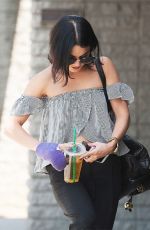 VANESSA HUDGENS Leaves Starbucks in Los Angeles 08/13/2015