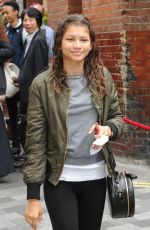 ZENDAYA in Tights Leaves Her Hotel in London 08/12/2015