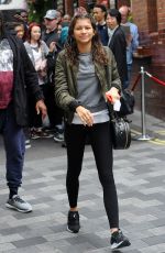 ZENDAYA in Tights Leaves Her Hotel in London 08/12/2015