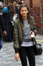 ZENDAYA in Tights Leaves Her Hotel in London 08/12/2015