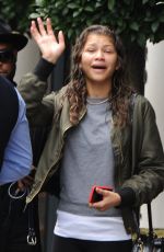 ZENDAYA in Tights Leaves Her Hotel in London 08/12/2015