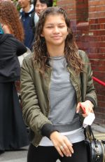 ZENDAYA in Tights Leaves Her Hotel in London 08/12/2015