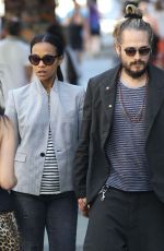 ZOE SALDANA Out and About in Vancouver 06/27/2015