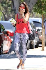 ALESSANDRA AMBROSIO Out and About in Brentwood 08/30/2015