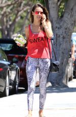 ALESSANDRA AMBROSIO Out and About in Brentwood 08/30/2015